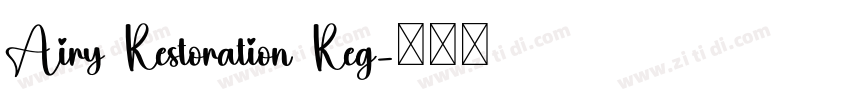 Airy Restoration Reg字体转换